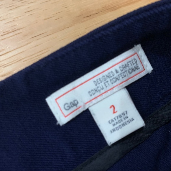 Gap Navy Clean Academia Blue Cotton Pencil Skirt - Picture 6 of 8